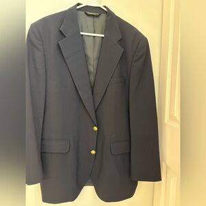 Elegant Navy Blazer with Gold Accents